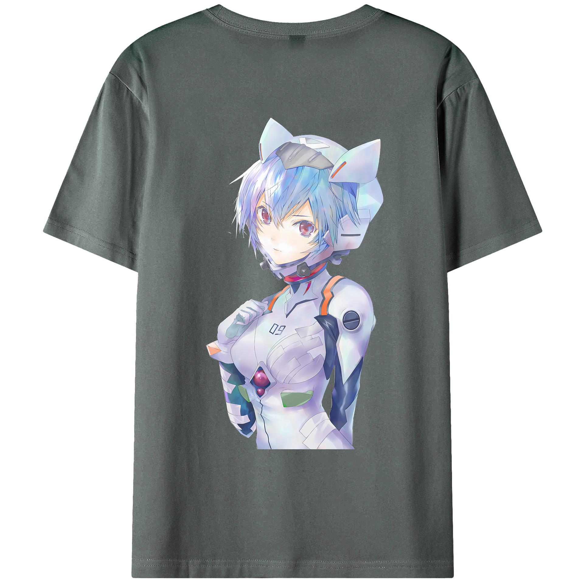 （画像用） EVA 新世紀エヴァンゲリオン 綿100％ メンズ半袖Tシャツ（バックプリント） 通気性
